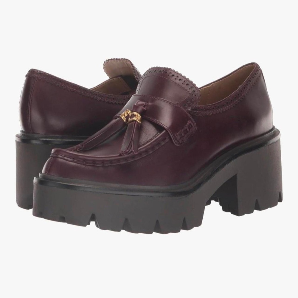 ISO - Sam Edelman Dark Burgundy Platform Loafers